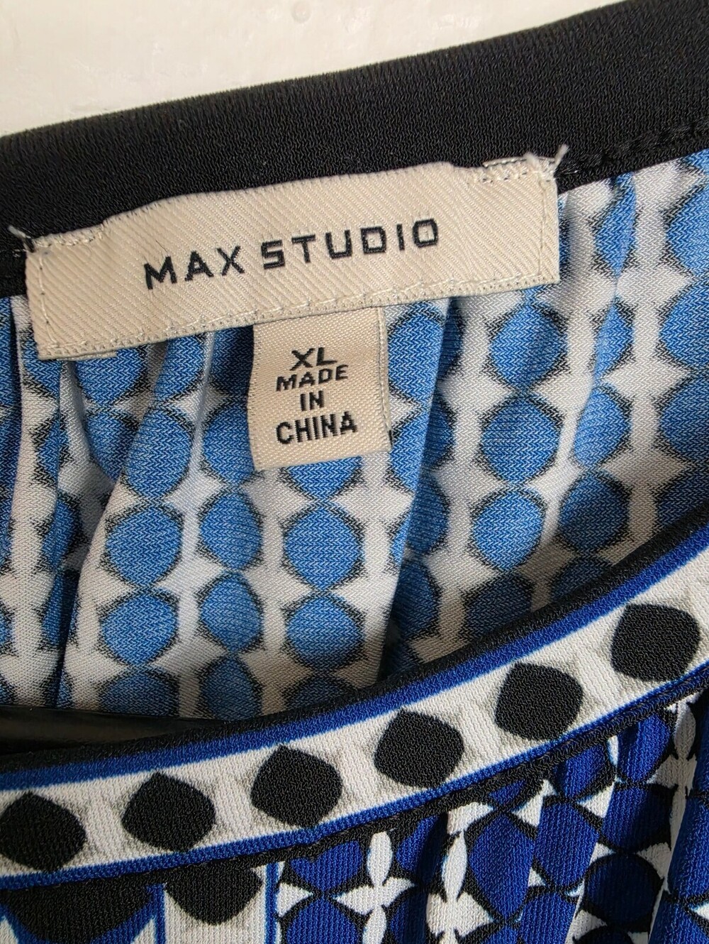 Max Studio Sleeveless Blue Patterned Maxi Dress XL - Picture 3 of 5